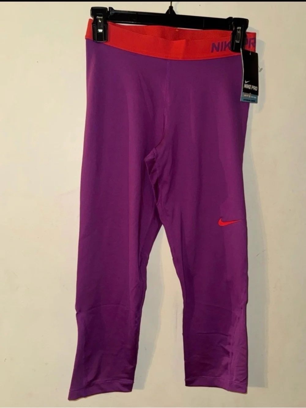 ‼️SALE‼️ Nike Capri Leggings with Orange Waistband